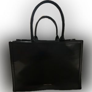 Charles & Keith XL Black Tote